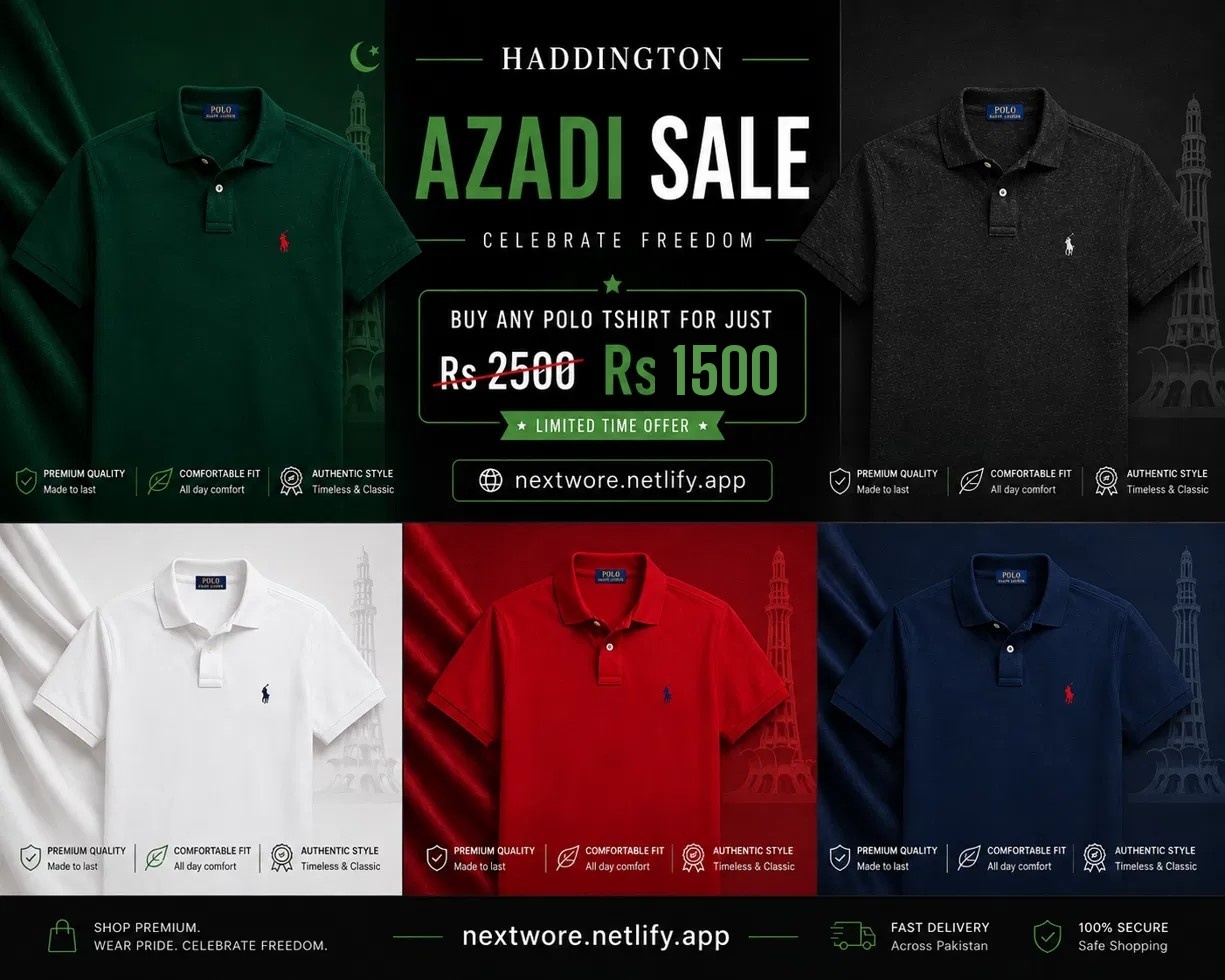 Haddington Azadi Sale — buy any polo t-shirt for just Rs 1499, celebrate freedom
